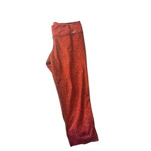 Nike Legend 2.0 Mezzo Capri Leggings Dri-FIT Athletic Red Elastic Pants Large